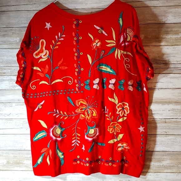 NWT Johnny Was Embroidered Averi Relaxed Tee - Picture 4 of 7